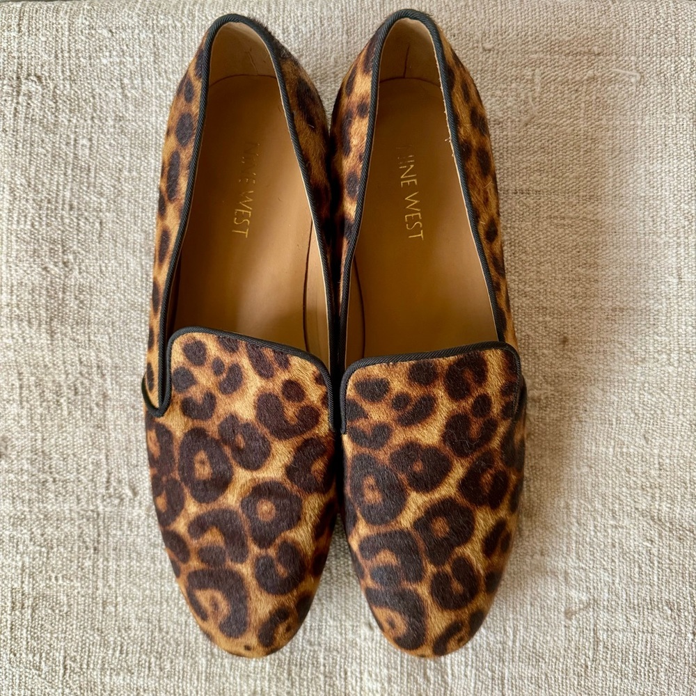 NINE WEST Leopard Print Flats Size 7.5